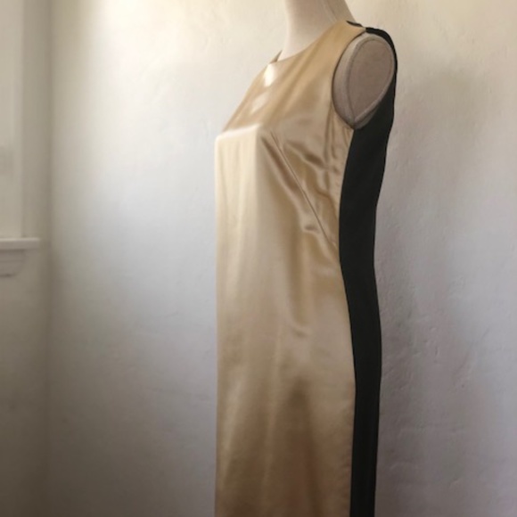 Balenciaga vintage Le Dix gold silk satin dress